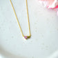 Double Heart Gemstone Necklace - 18K Gold