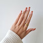 gold band engraved ring