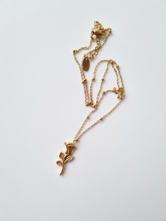 Regal Rose Pendant Necklace