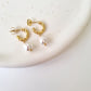 18k gold plated pearl drop earrings