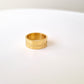 gold band engraved ring