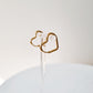 gold heart hoop earrings. Hypoallergenic waterproof. 18k gold plated