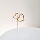 gold heart hoop earrings. Hypoallergenic waterproof. 18k gold plated