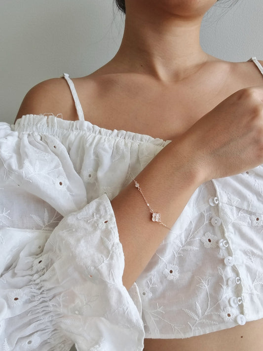 My Lucky Clover Bracelet - Rose Gold & Silver