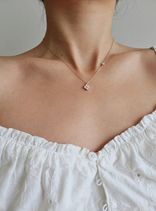My Lucky Clover Necklace - Rose Gold & Silver