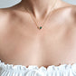 Double Heart Gemstone Necklace - 18K Gold