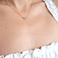 Double Heart Gemstone Necklace - 18K Gold